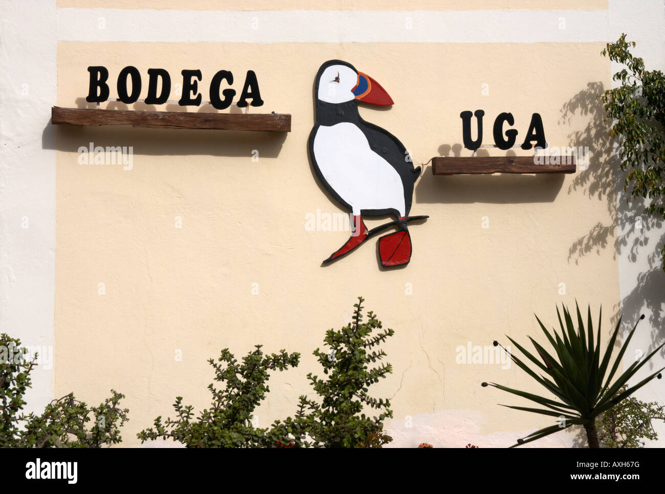 Bodega Uga on Lanzarote in the Canary islands. Stock Photo