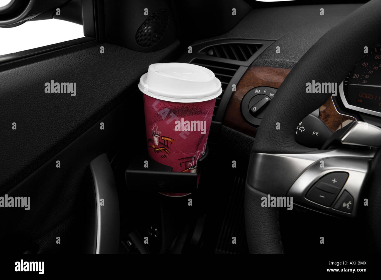 08 Bmw Z4 3 0si In Gray Cup Holder With Prop Stock Photo Alamy