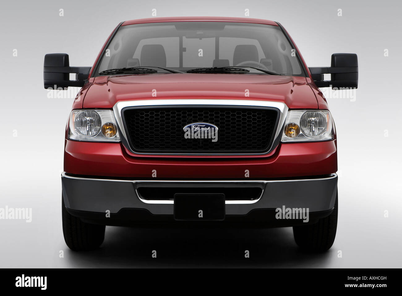 2008 Ford F 150 Xlt In Red Low Wide Front Stock Photo Alamy