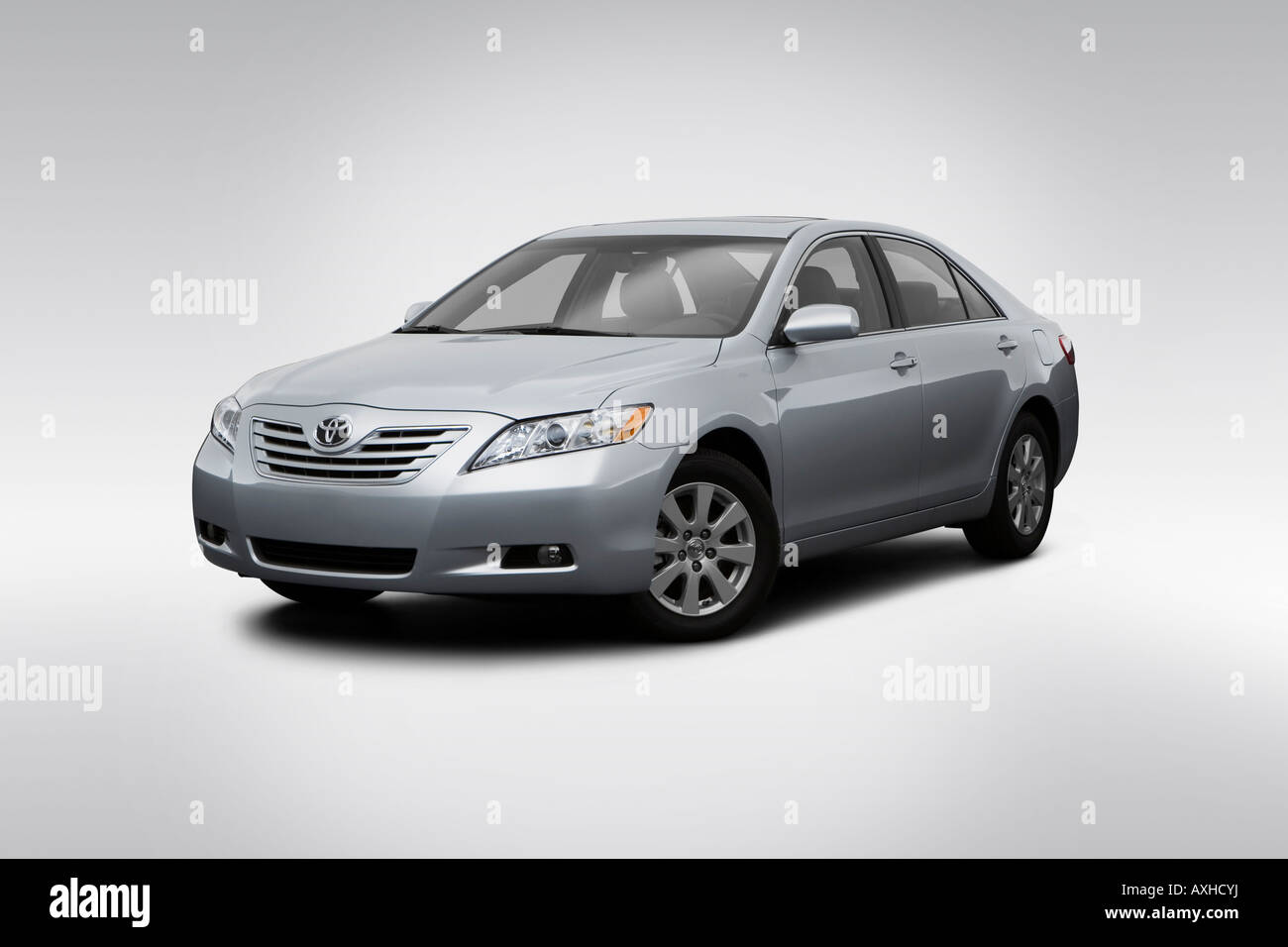 2008 Toyota Camry XLE in Gray - Front angle view Stock Photo