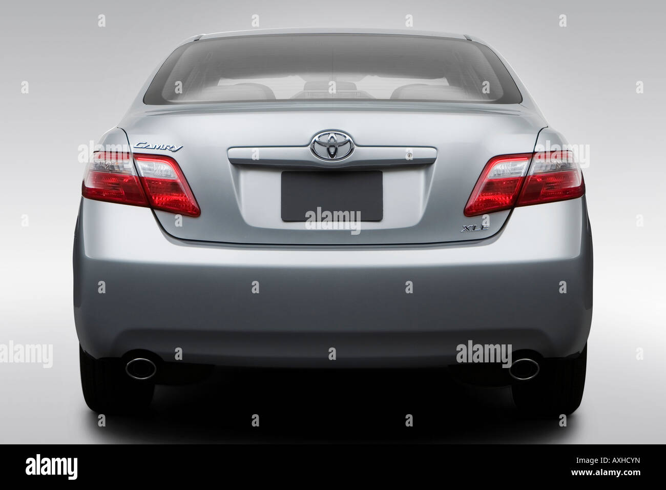 2008 Toyota Camry XLE in Gray - Low/Wide Rear Stock Photo