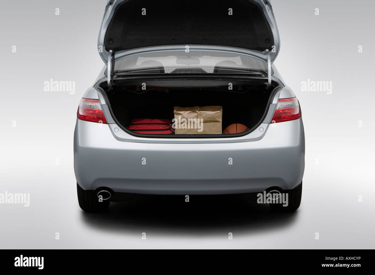 2008 Toyota Camry XLE in Gray - Trunk Props Stock Photo