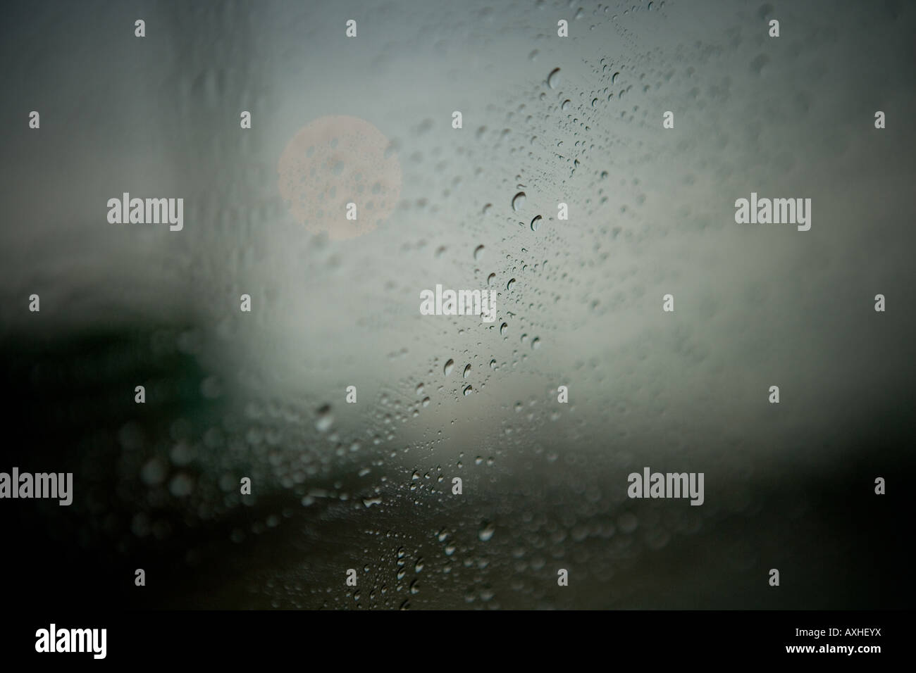rain drops on glass Stock Photo