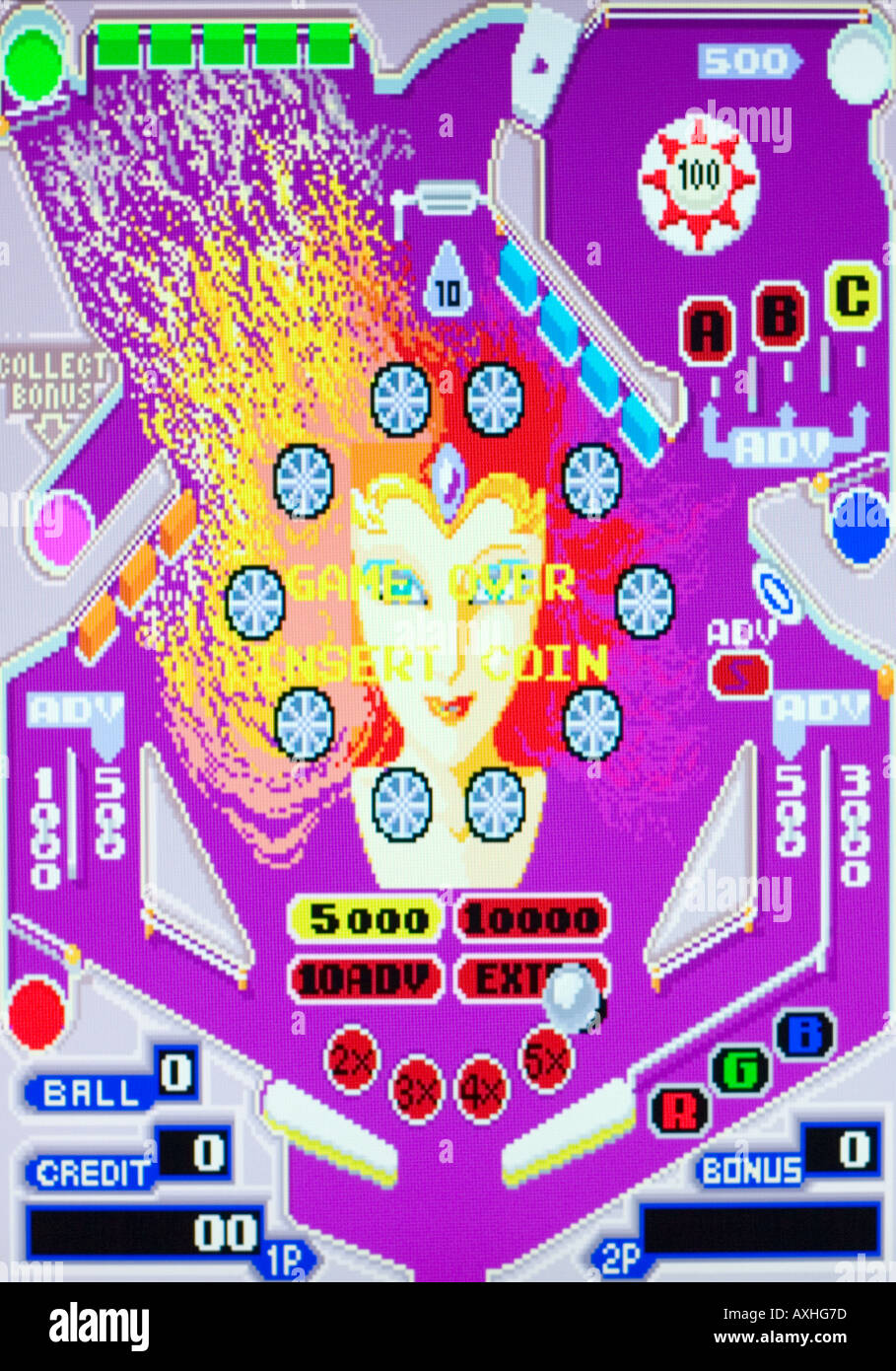 Pinball Action Tehkan 1985 Vintage arcade videogame screen shot