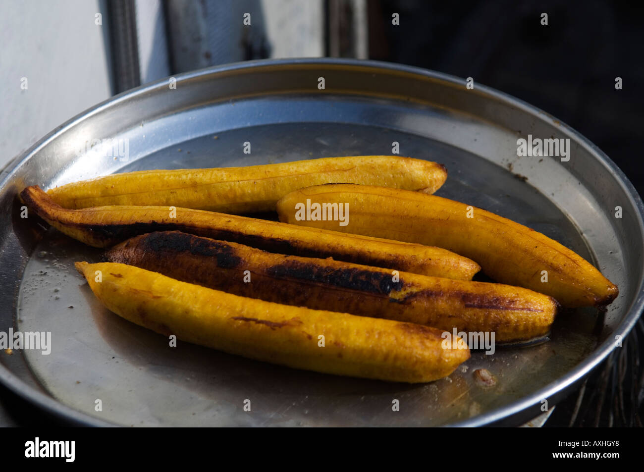 Tanzania Dar es Salaam restaurant fried bananas are a staple food in