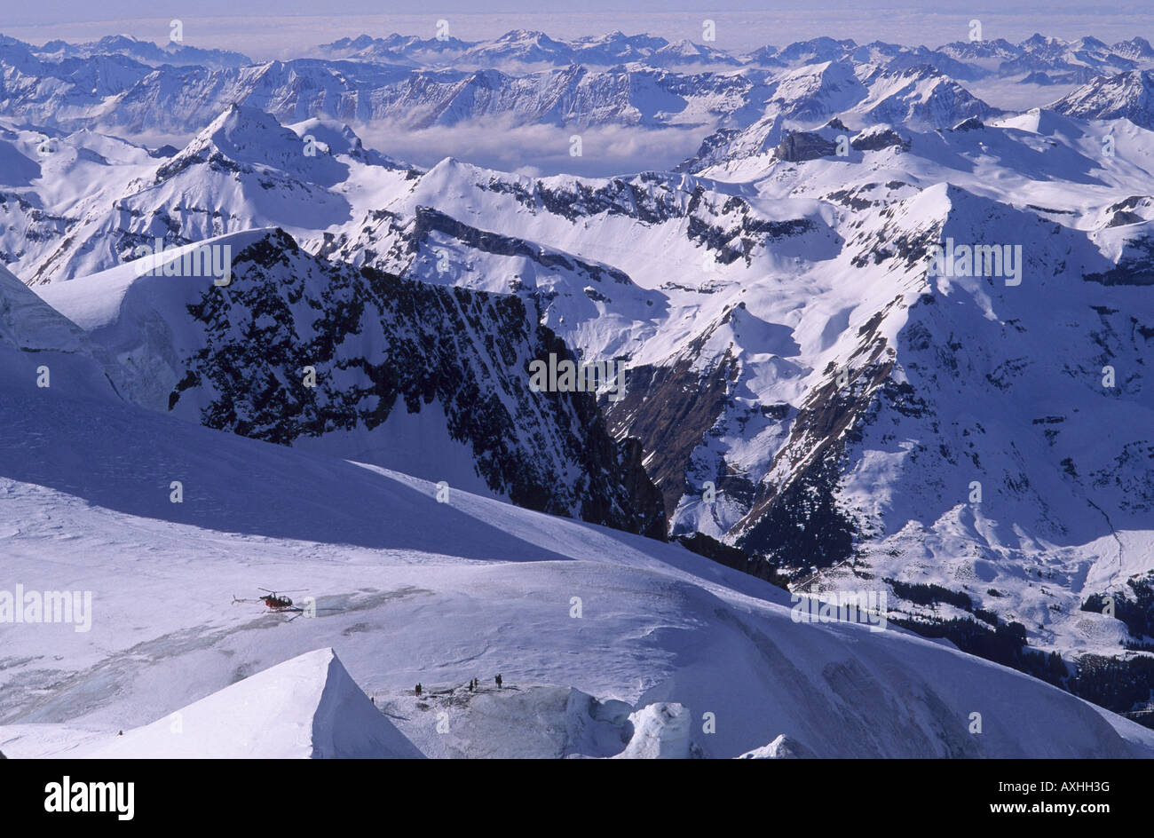 swiss alps panorama view from Jungfraujoch Stock Photo - Alamy