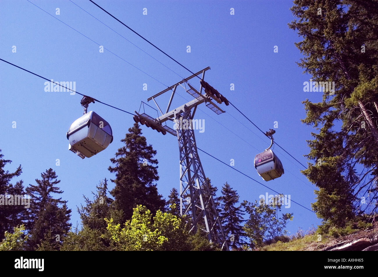 cable car in Switzerland Stock Photo Alamy