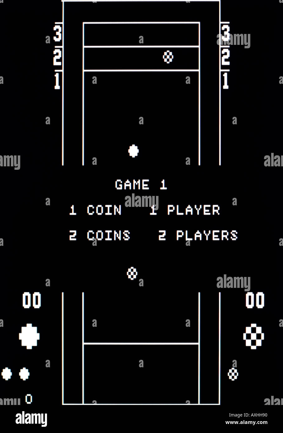 Shuffleboard Midway 1978 Vintage arcade videogame screen shot
