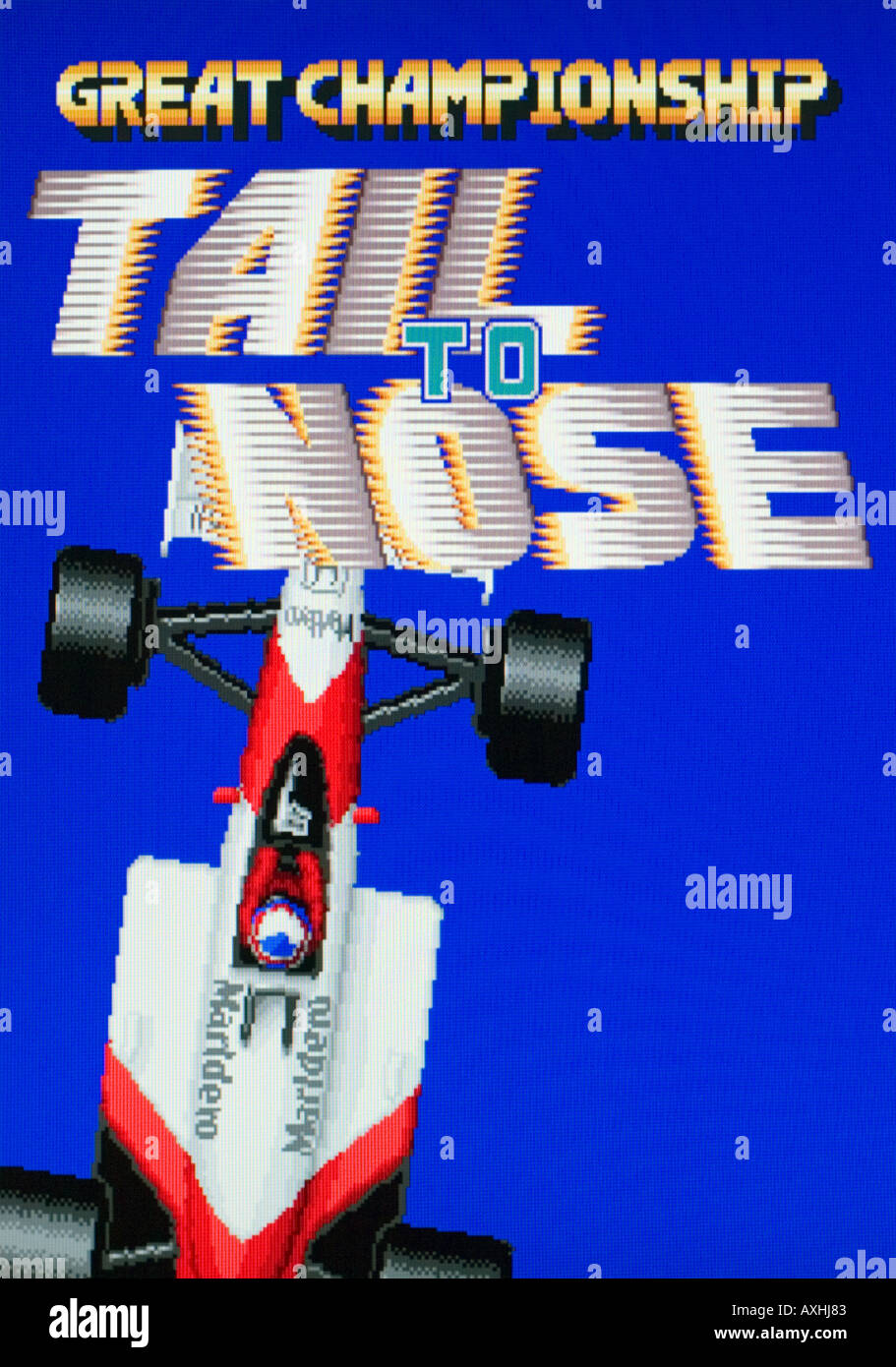 Tail to Nose Great Championship Video System Co Ltd 1989 Vintage arcade videogame screen shot - EDITORIAL USE ONLY Stock Photo