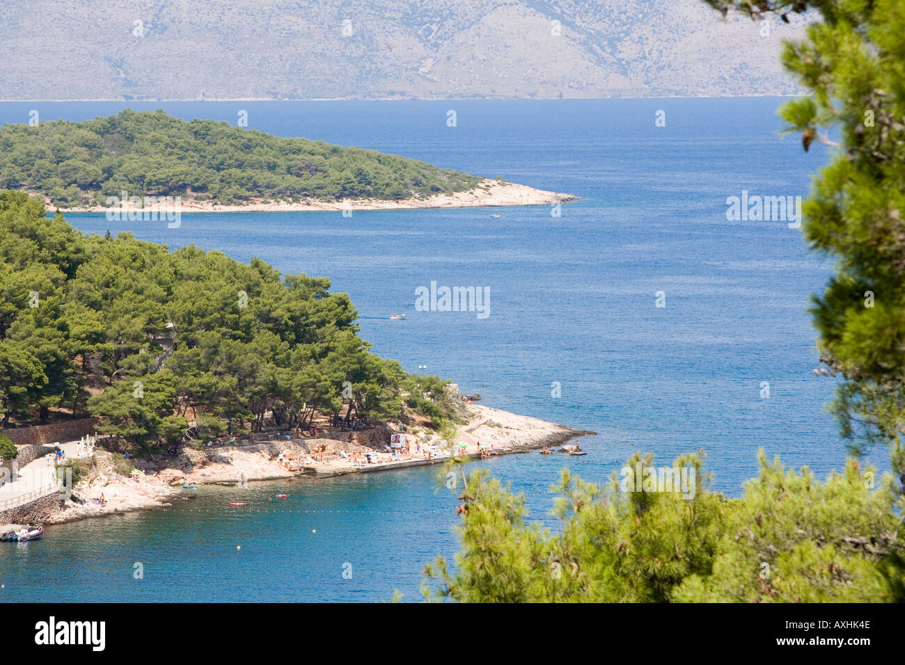 Bays and inlets at Hvar Island Croatia Stock Photo - Alamy