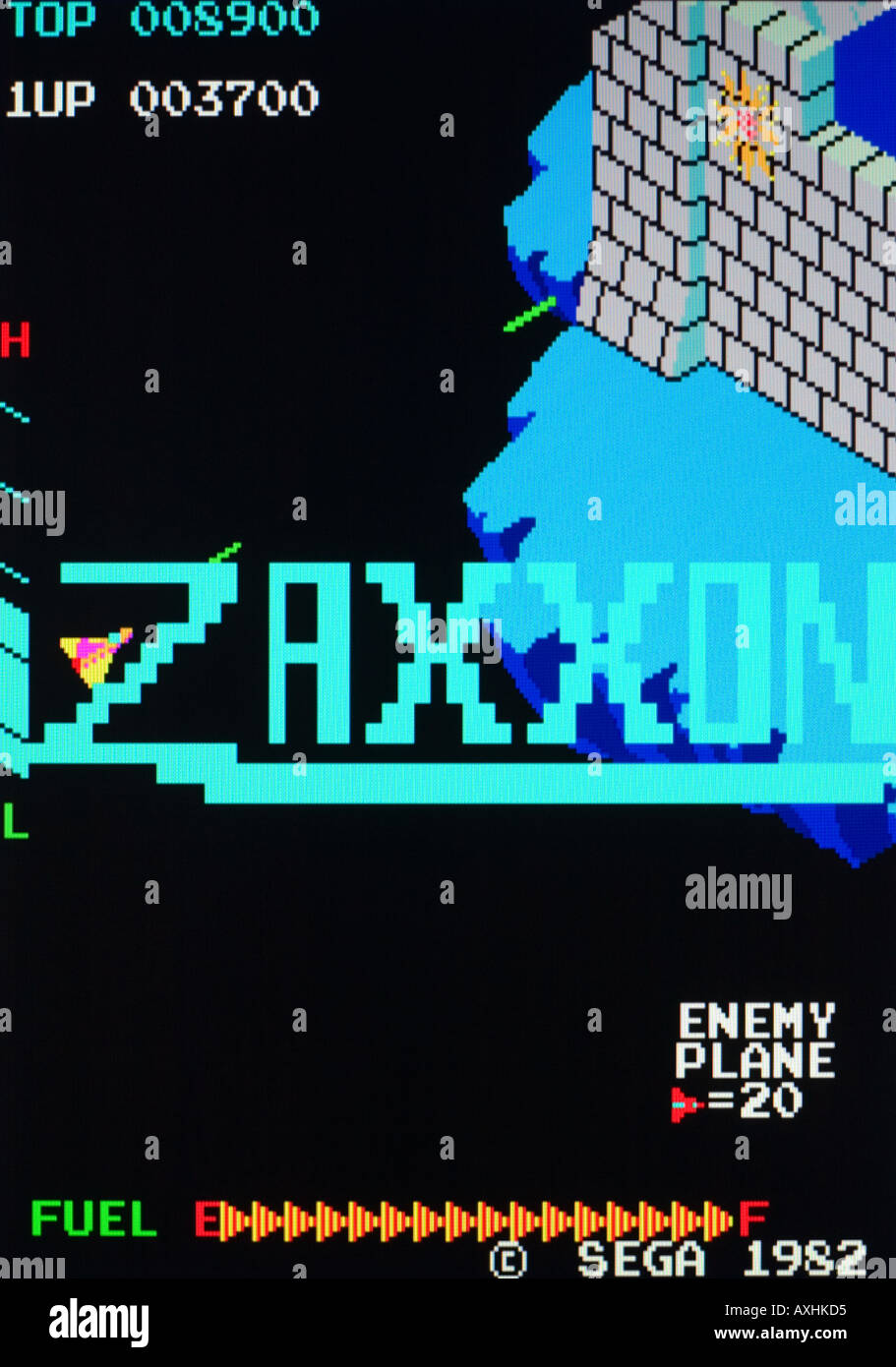 Zaxxon Sega 1982 Vintage arcade videogame screen shot EDITORIAL USE