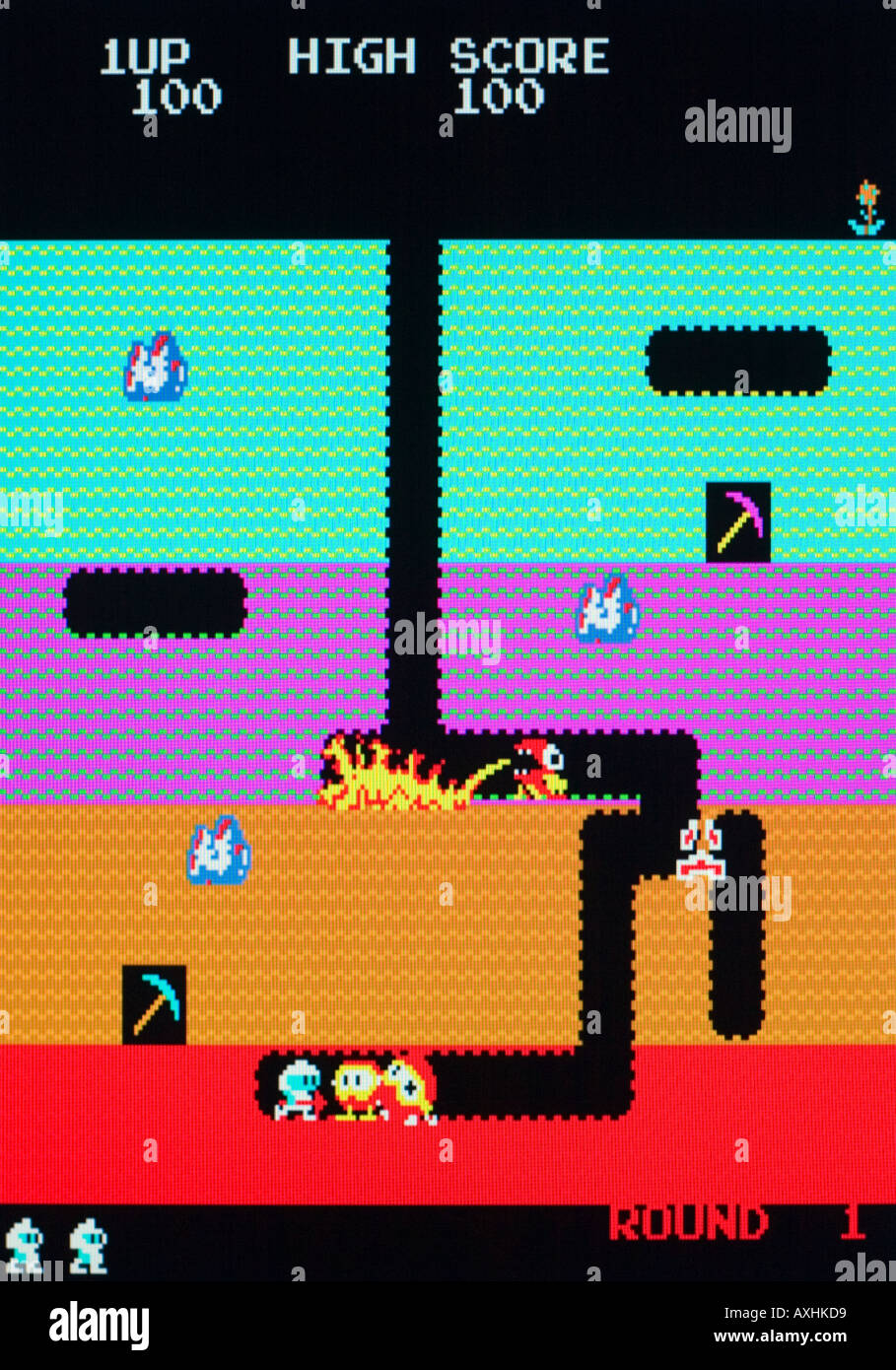 Zig Zag Lax 1982 Vintage arcade videogame screen shot - EDITORIAL 