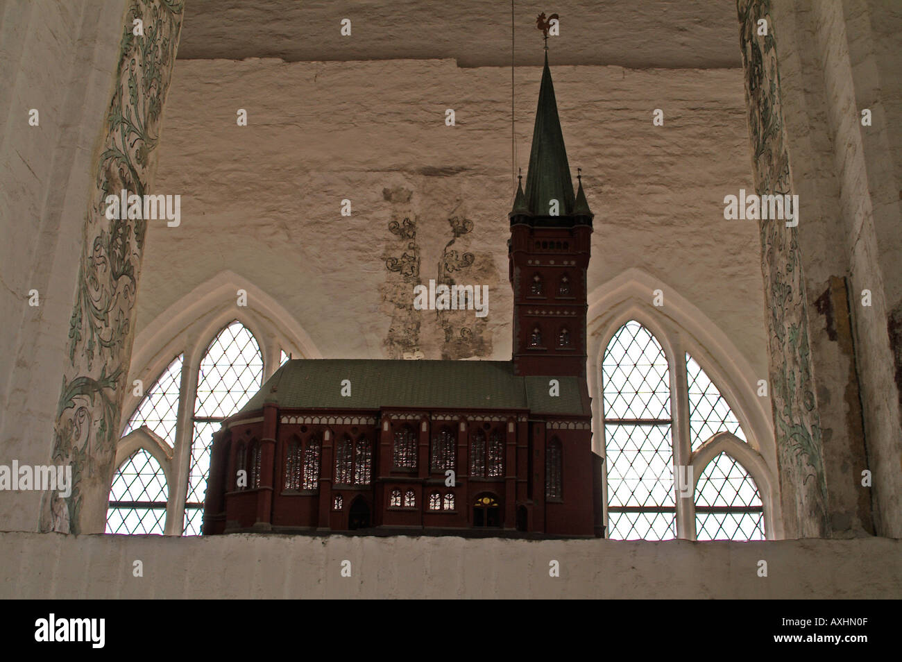 modell of church in St Petri Luebeck Stock Photo