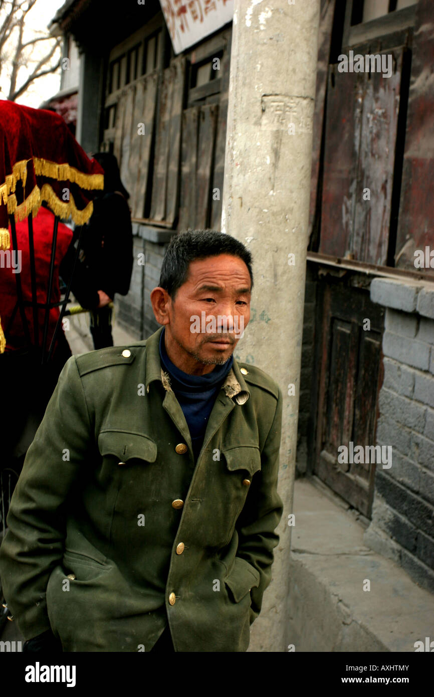 Chinese man in unifrom Stock Photo