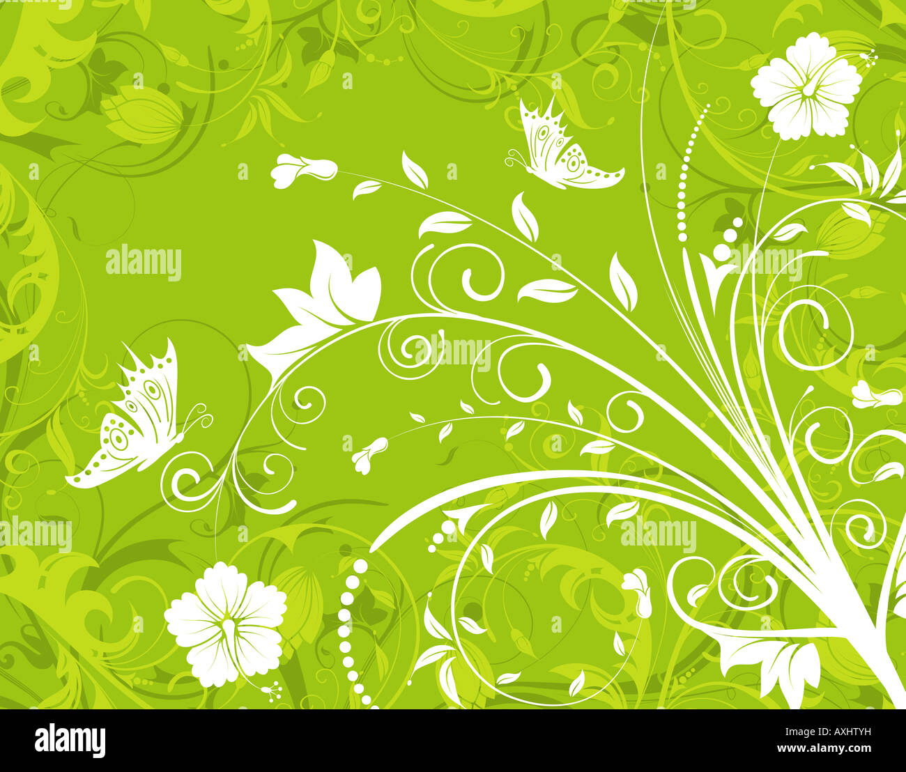 Abstract flower background with butterfly Stock Photo - Alamy
