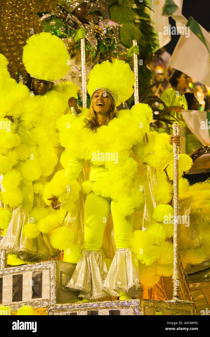 The world famous Carnaval parade at the Sambodromo Rio de Janeiro Brazil Stock Photo