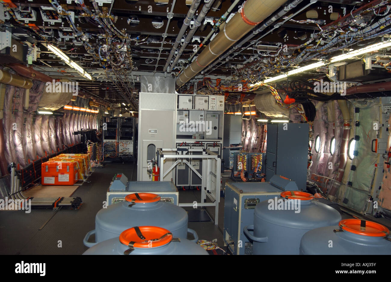 Ballast bottles on an A380800 airbus docked at Singapore's Changi