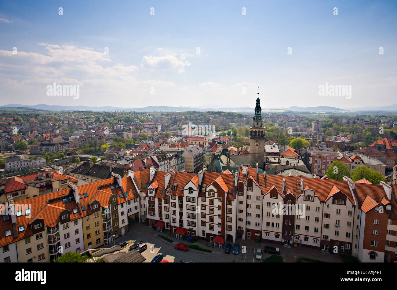 Kłodzko view from Twierdza, Lower Silesia, Poland Stock Photo