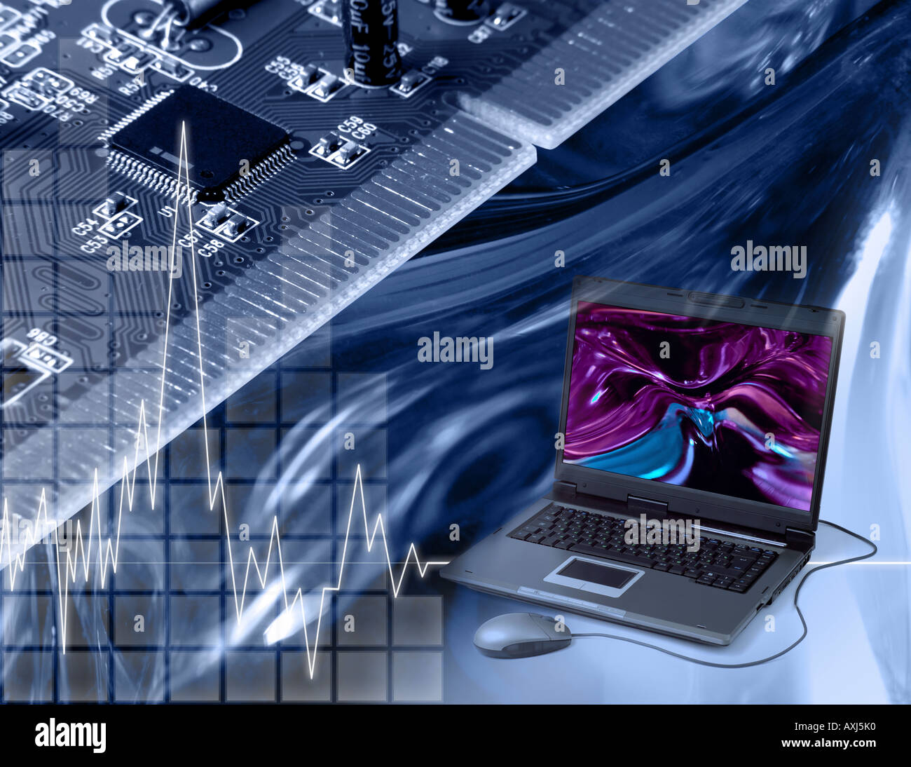 Computers Technology Electronics Internet and communication concept Stock Photo