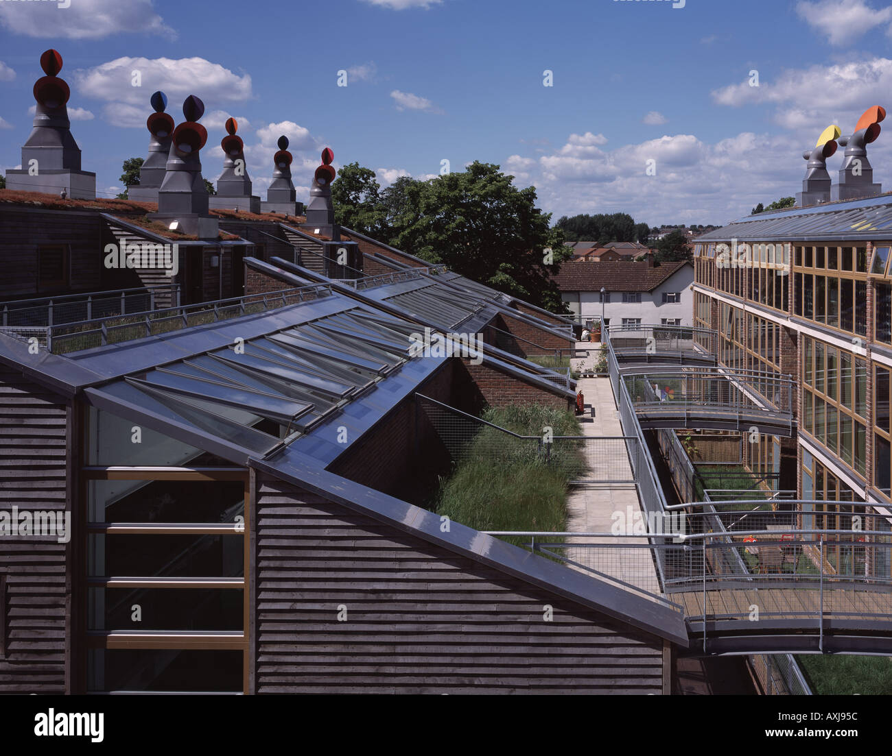 BEDZED BEDDINGTON ZERO ENERGY DEVELOPMENT Stock Photo - Alamy