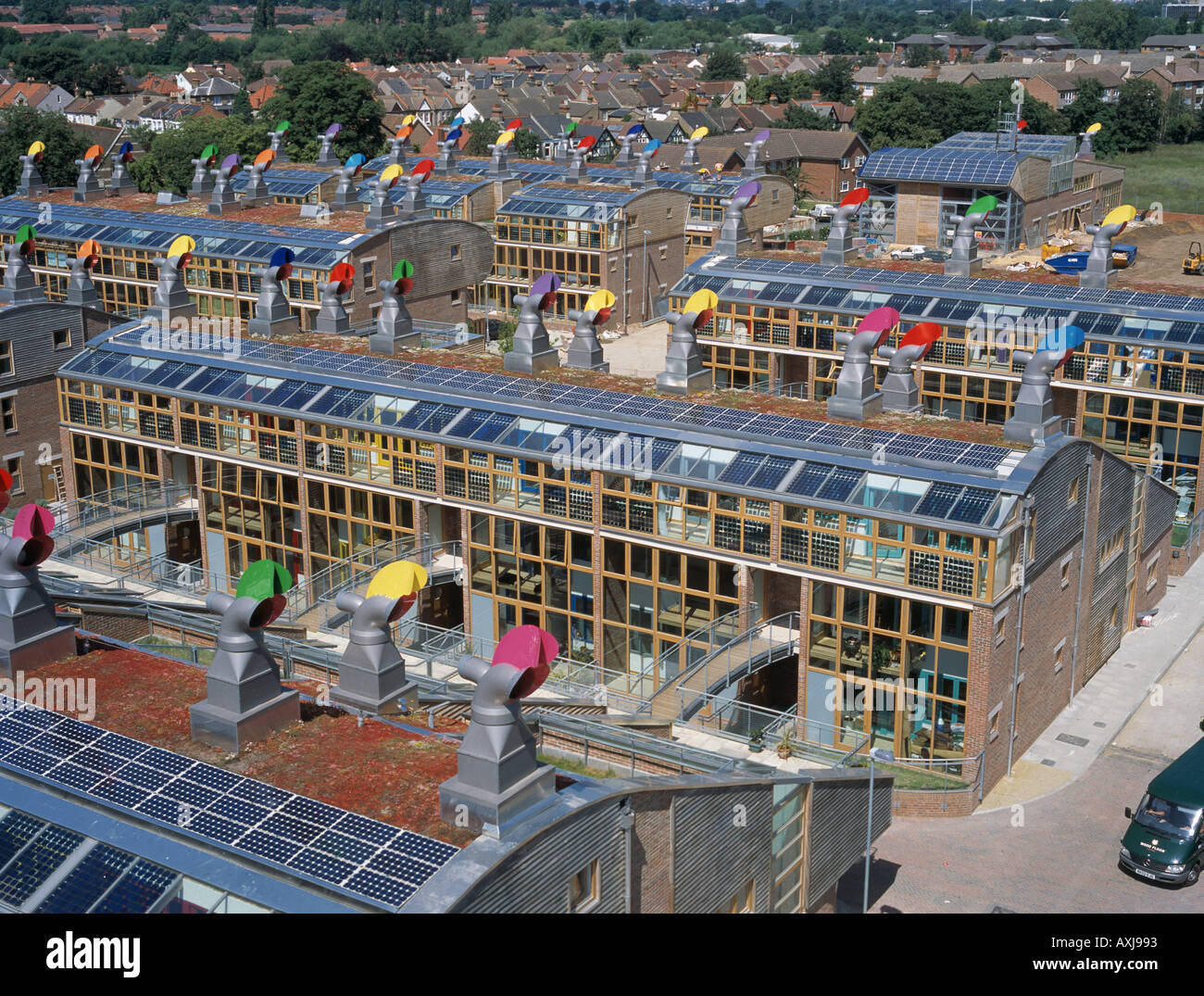 BEDZED BEDDINGTON ZERO ENERGY DEVELOPMENT Stock Photo Alamy