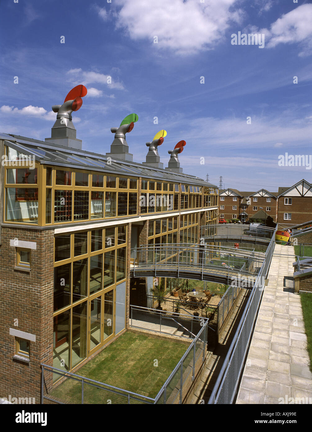 BEDZED BEDDINGTON ZERO ENERGY DEVELOPMENT Stock Photo Alamy