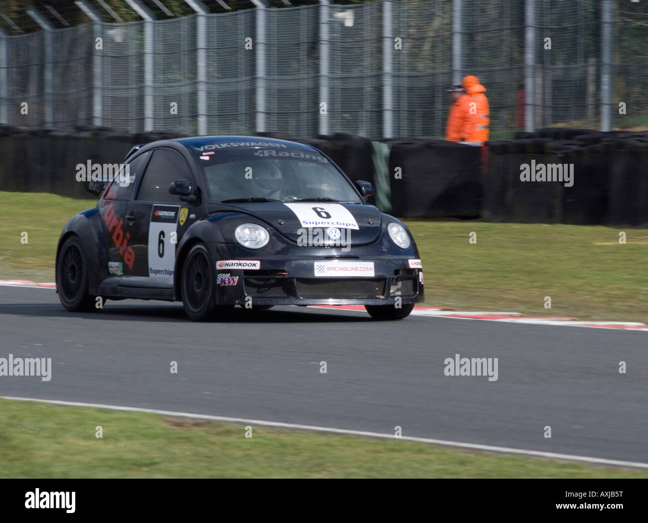 Volkswagen Beetle RSi Race Car in Volkswagen Racing Cup at Oulton Park Motor Race Circuit Cheshire England United Kingdom Stock Photo