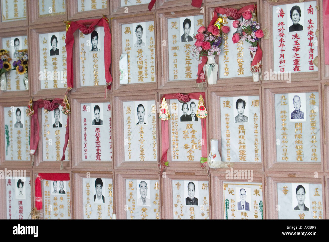 Images of dead people at the burial chamber Stock Photo