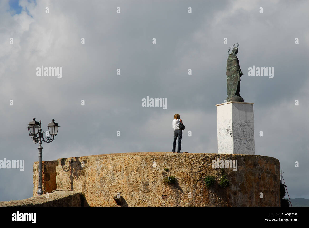 Alghero City Walls Stock Photo