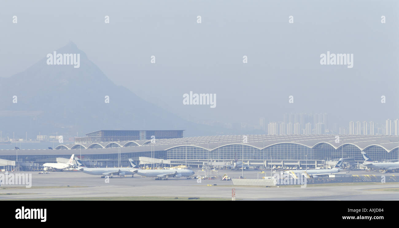 HACTL SUPERTRMINAL EXPRESS BUILDING CHEK LAP KOK AIRPORT Stock Photo