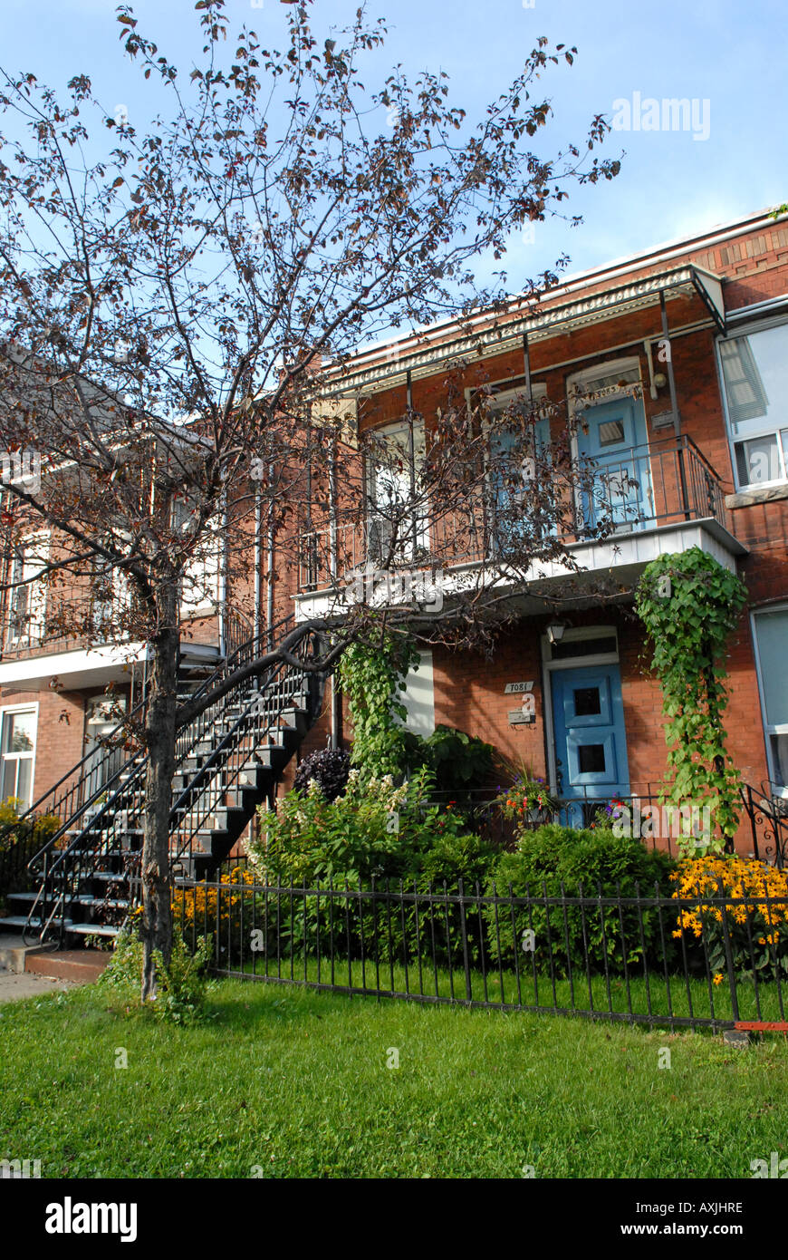 Typical house Little Italy Montreal Quebec canada Stock Photo Alamy