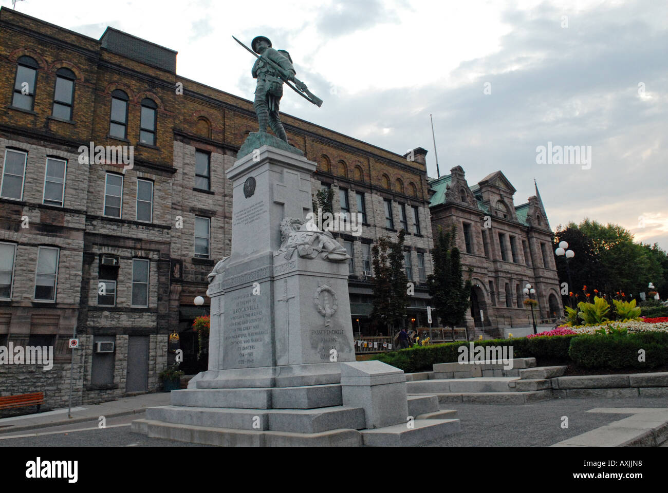 Main square town of Brockville 1000 islands region Province of ontario Canada Stock Photo