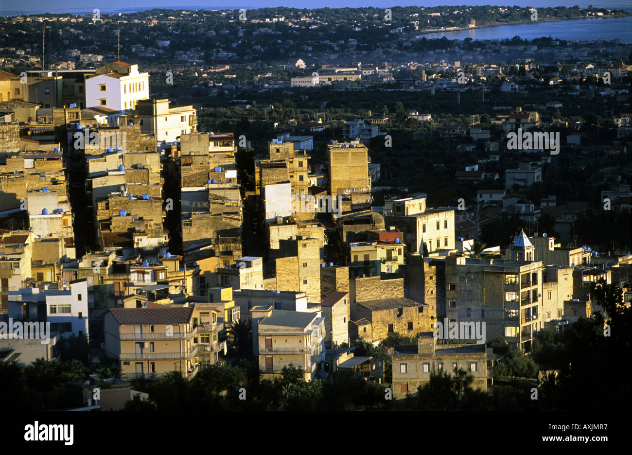 Carini, a town in the province of Palermo, Sicily, Italy Stock Photo
