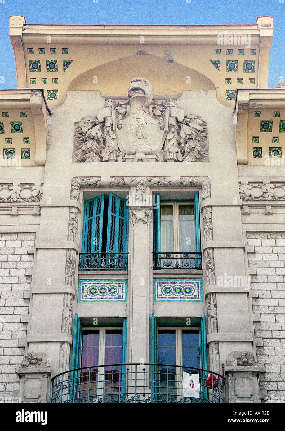 Lycee Massena, Rue Gioffredo, Nice, France Stock Photo