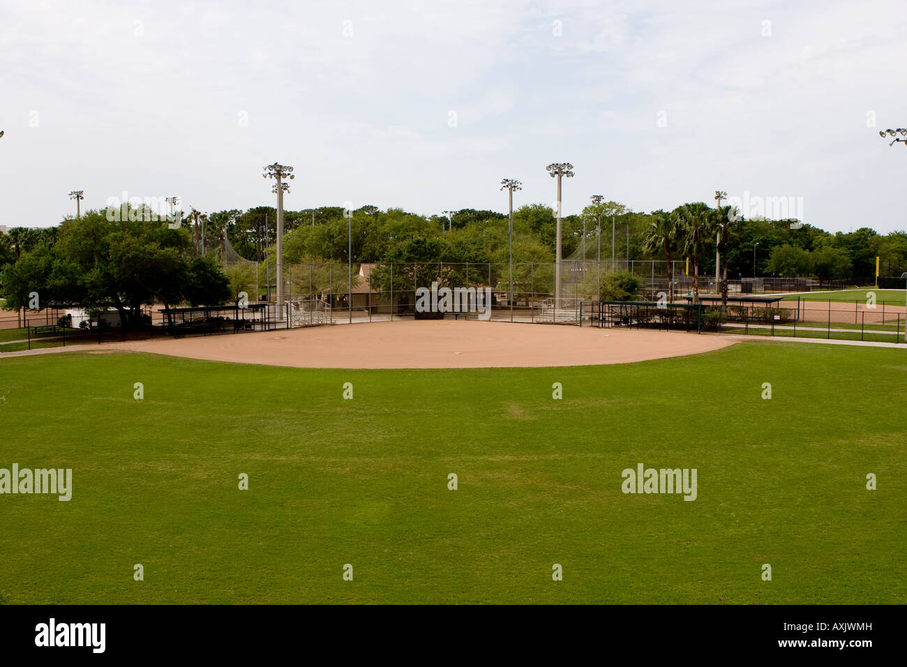View of Baseball Field from Outfield Stock Photo Alamy