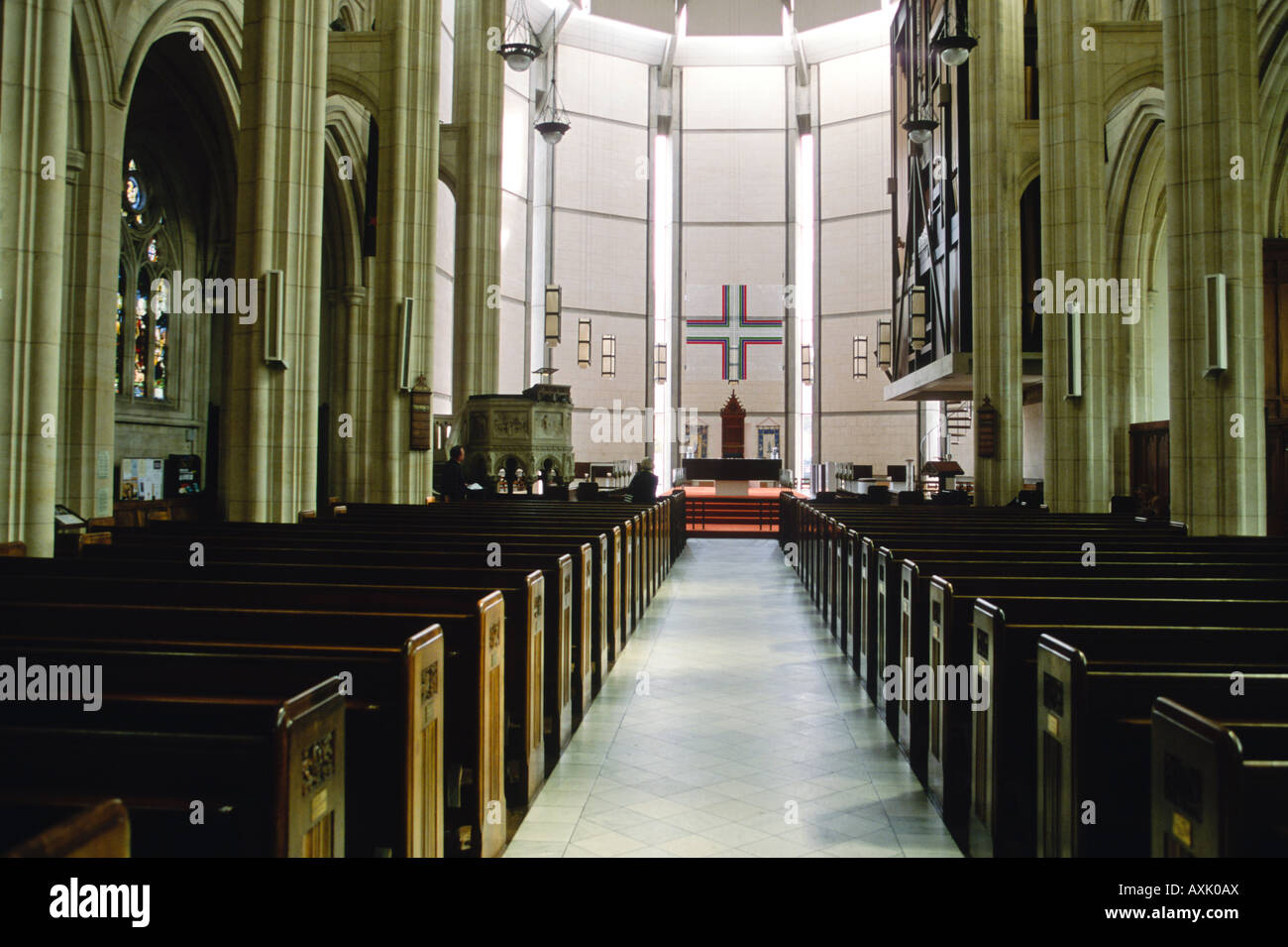 NEW ZEALAND Dunedin Interior of Saint Pauls Cathedral church Anglican denomination Stock Photo
