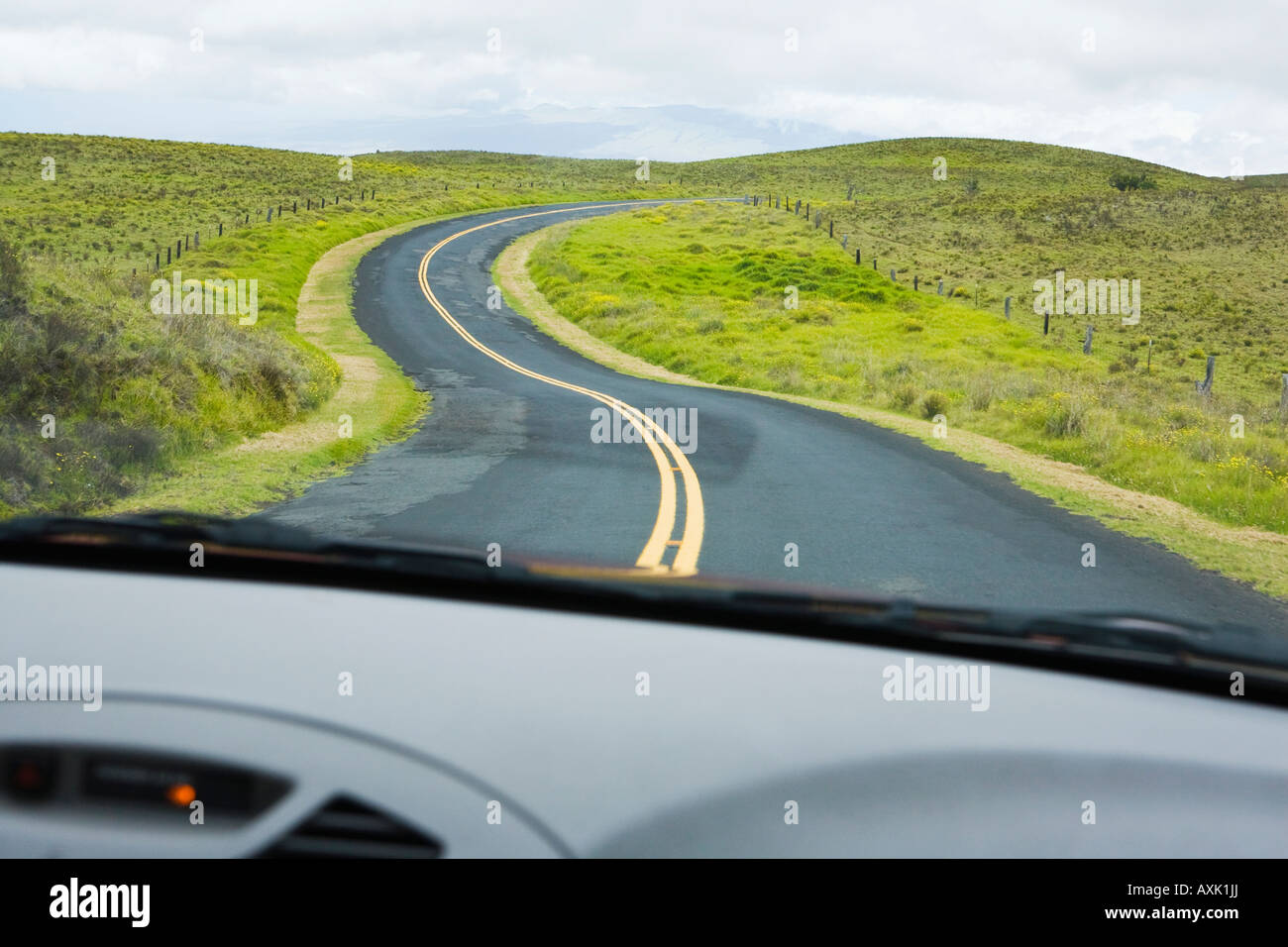 Driving Saddle Road on The Big Island Hawaii Stock Photo Alamy