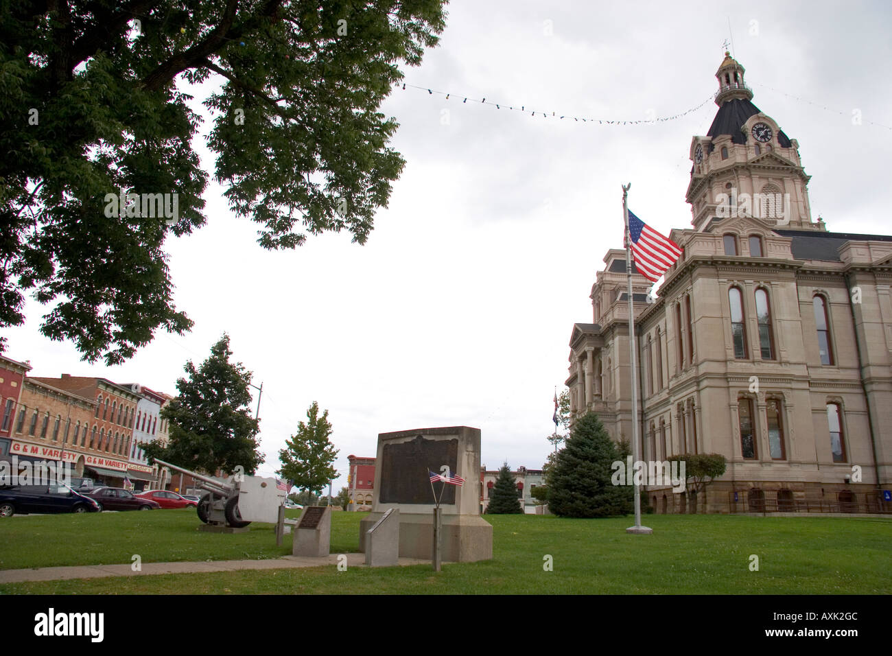 The Parke County Courthouse in Rockville Indiana Stock Photo