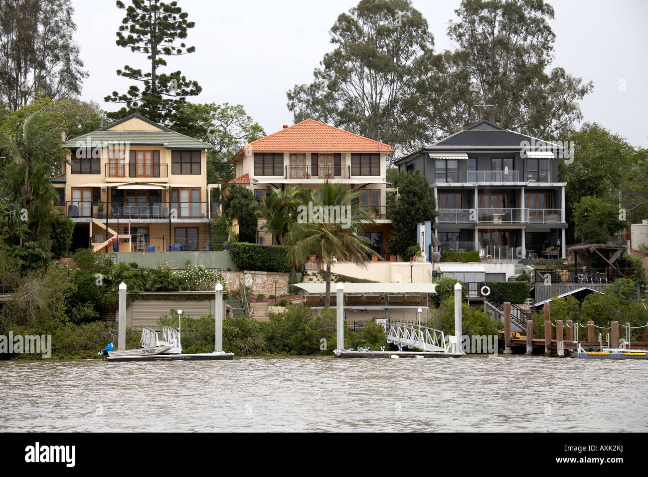 Expensive house or residential property overlooking river in south west