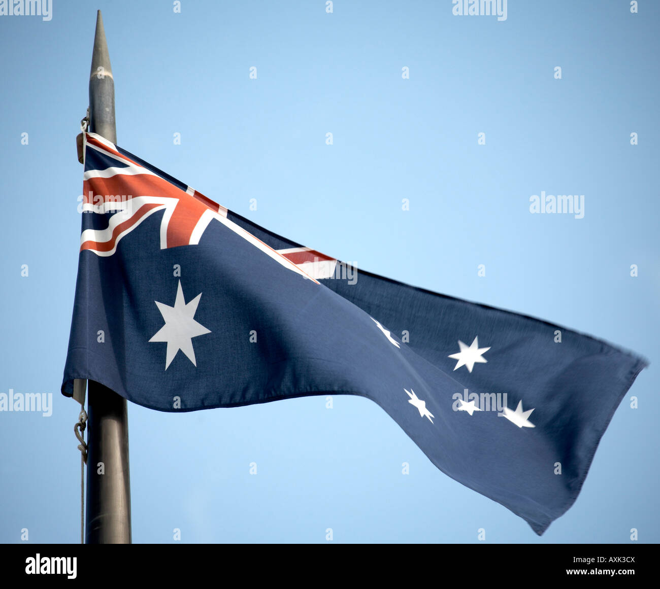 Australian flag in Brisbane Queensland QLD Australia Stock Photo