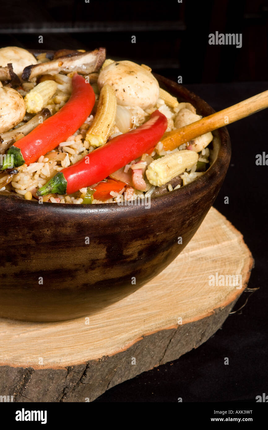 Pilaf or pilau middle eastern and asian traditional food Stock Photo