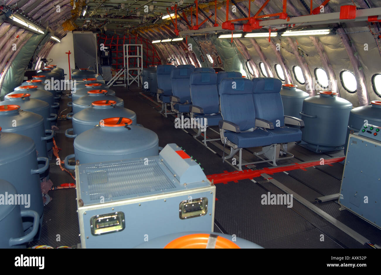 Airbus A380800 cabin with ballast for testing purposes Stock Photo Alamy