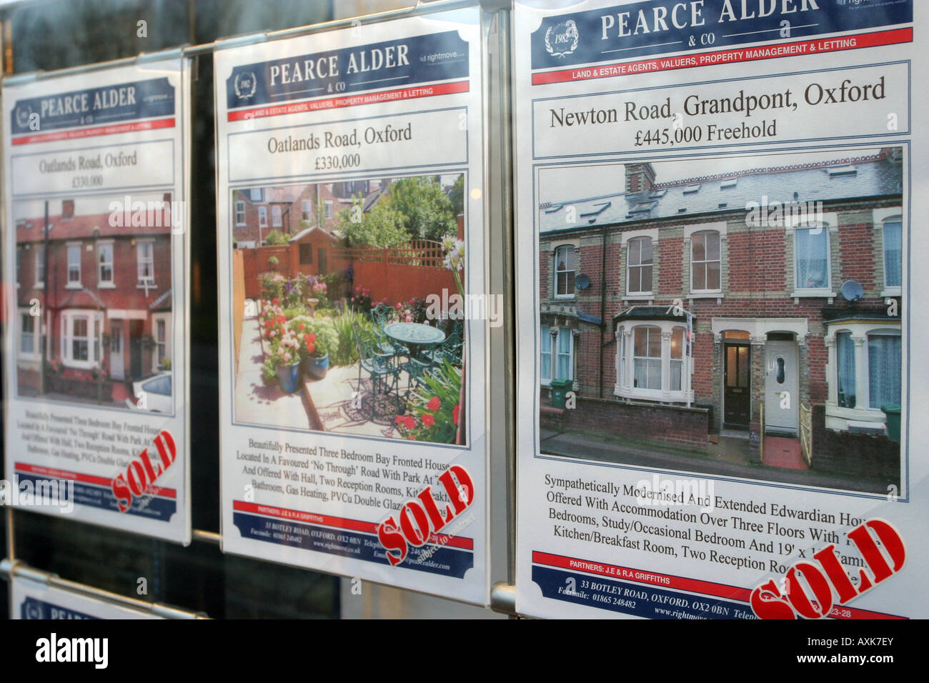 Pearce Alder Estate Agents, Oxford, England Stock Photo Alamy