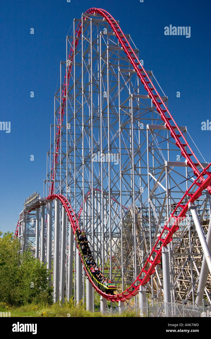 The Mamba roller coaster at Worlds of Fun in Kansas City Missouri Stock  Photo - Alamy