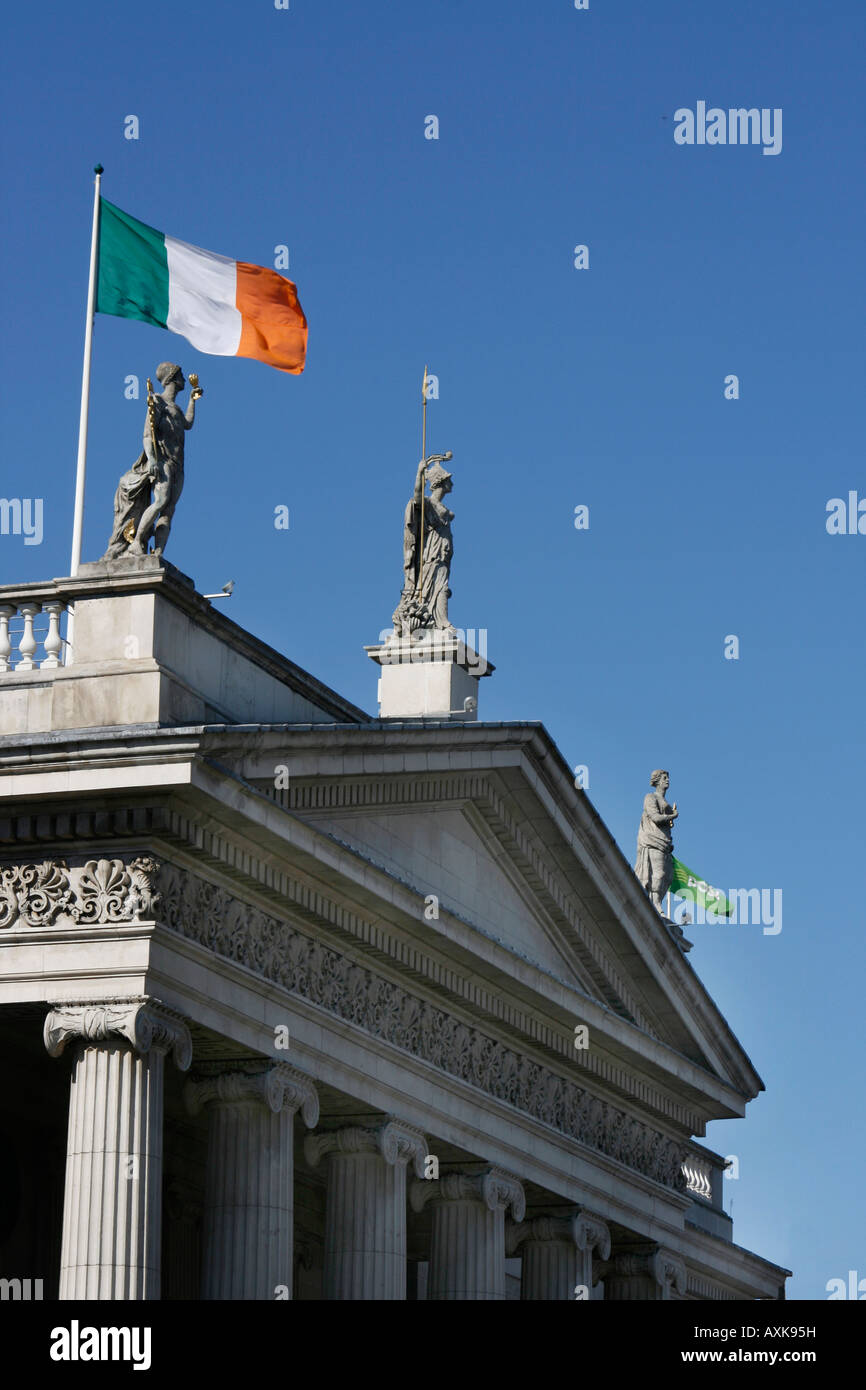 General Post Office with Irish tricolour. Dublin, Ireland Stock Photo