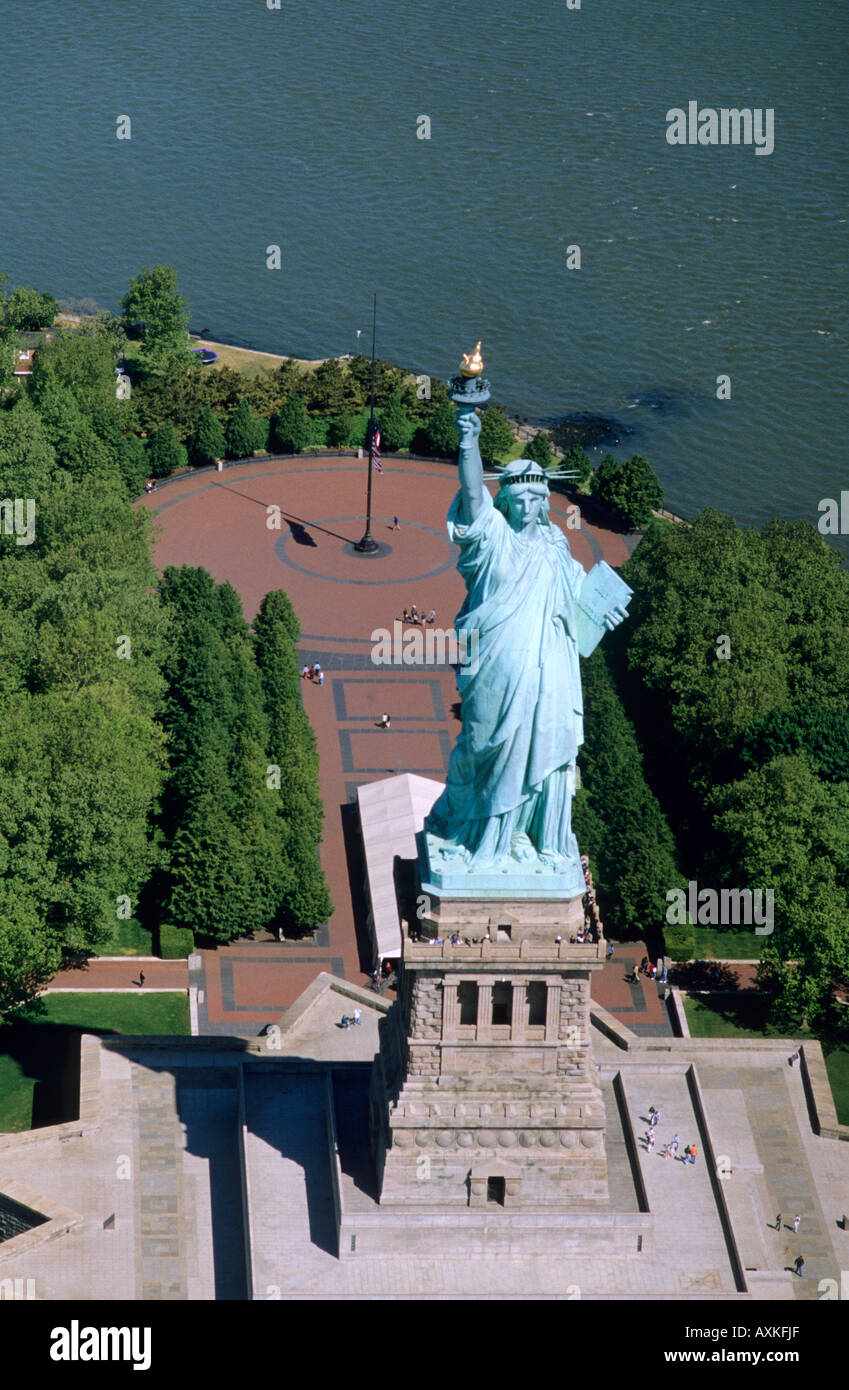 Aerial view of The Statue of Liberty in New York Stock Photo - Alamy