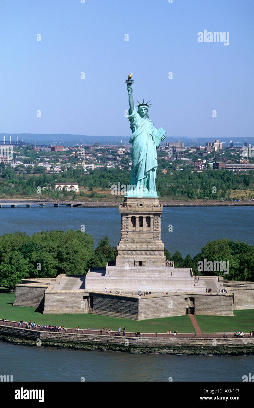 Aerial view of The Statue of Liberty in New York Stock Photo - Alamy