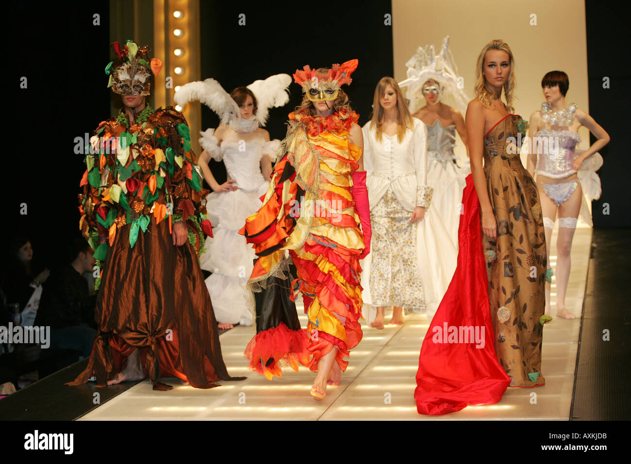 Models on the catwalk at the Clothes Show NEC Birmingham December 2005 Stock Photo
