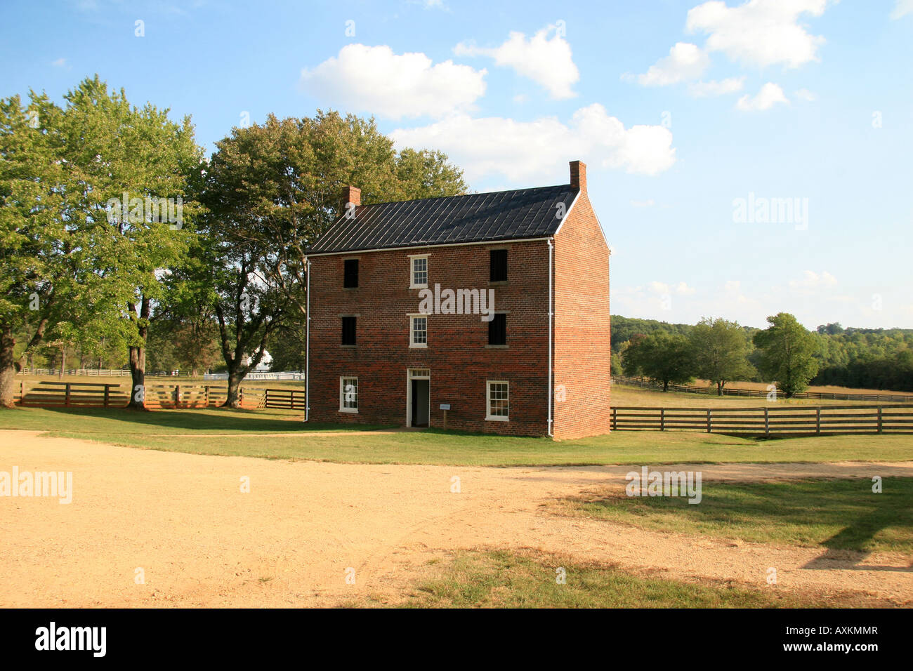 The Appomattox County Jail in Appomattox Court House National Historical Park, Virginia. Stock Photo