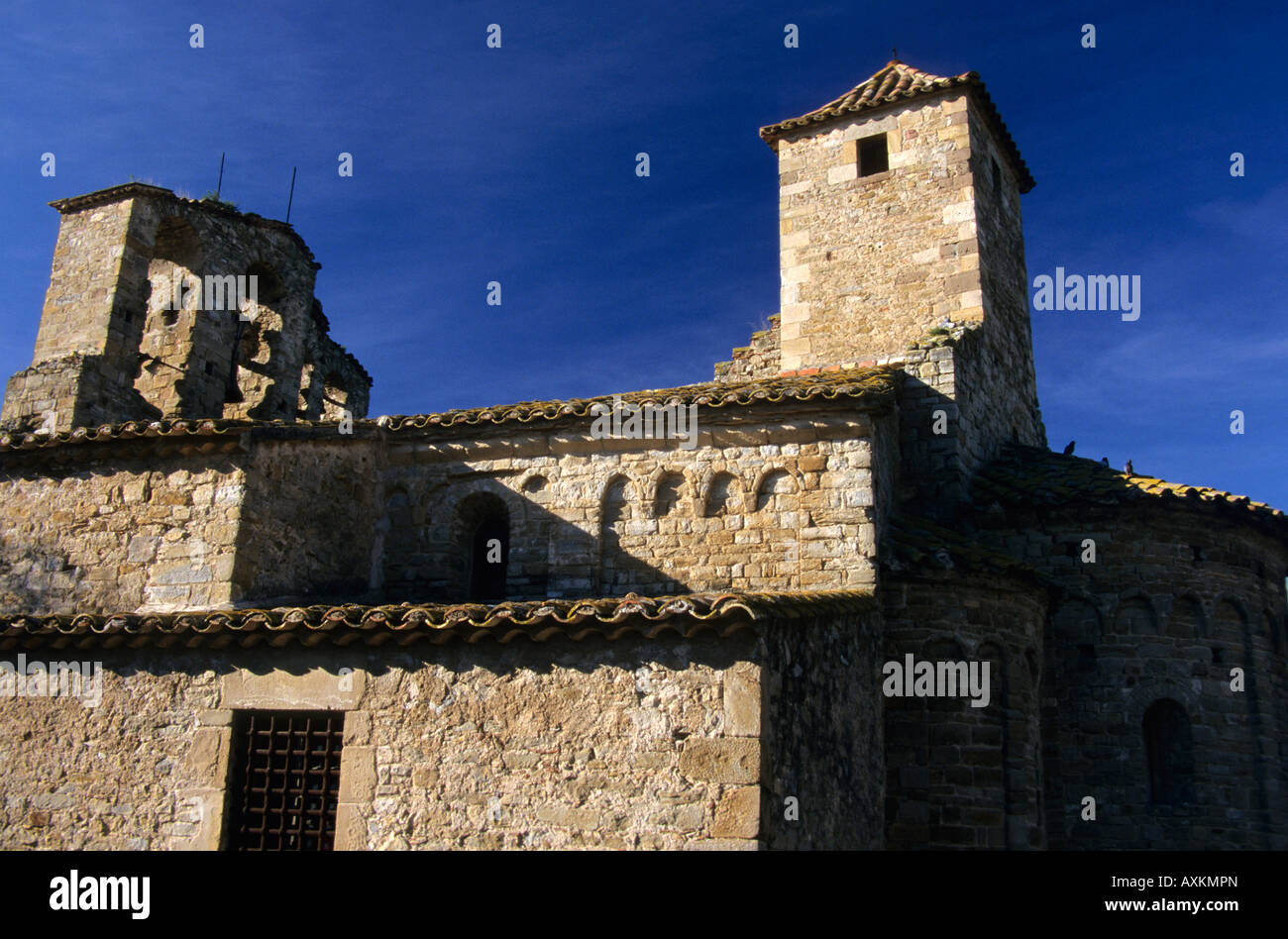 Church in a village near Palamos Costa Brava Spain Stock Photo
